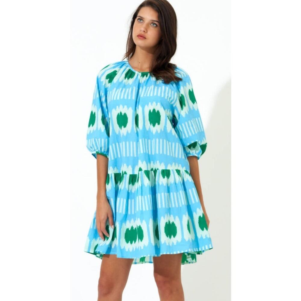 Oliphant Ikat Drop Waist Mini Dress Sz. S